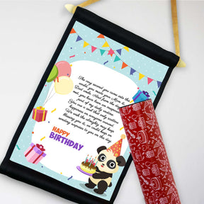 Personalized Message Printed Birthday Scroll from Mom & Dad