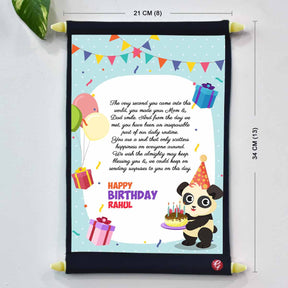 Personalized Message Printed Birthday Scroll from Mom & Dad