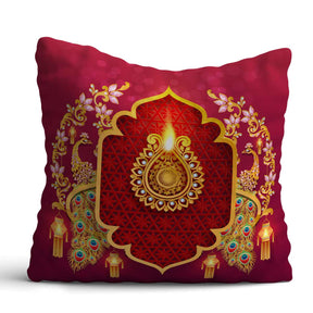Peacock Diwali D‚cor Cushion