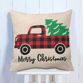 Chiristmas car velvet cushion