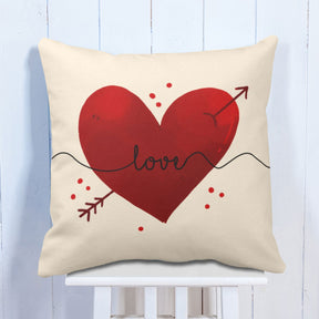 big heart love cushion