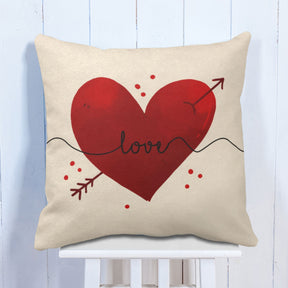 big heart love cushion