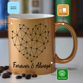 Forever & Always Coffee Mug Gift For Couple, Bf, Gf