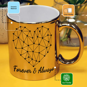 Forever & Always Coffee Mug Gift For Couple, Bf, Gf