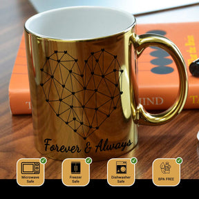 Forever & Always Coffee Mug Gift For Couple, Bf, Gf