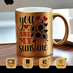 You Are My Sunshine Floral Coffee Mug Gift For Friends, Couple, Bf, Gf