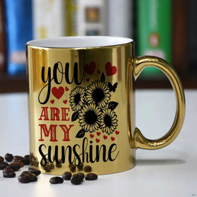 You Are My Sunshine Floral Coffee Mug Gift For Friends, Couple, Bf, Gf