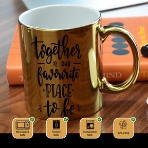 Together Is Our Favourite Place Coffee Mug Gift For Couple, Bf, Gf