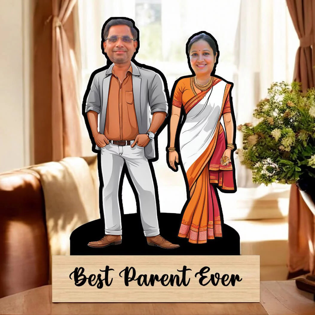 Custom Caricature For Parents – Personalized 3D Gift
