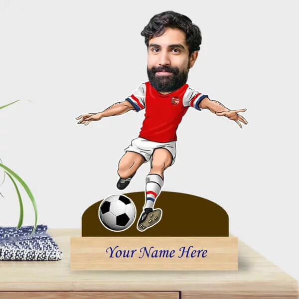 Personalized Caricature For Football Player with Custom Name