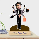 Personalized Caricature For Multitalented Man with Custom Name