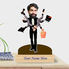 Personalized Caricature For Multitalented Man with Custom Name