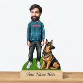 Personalized Pet Caricature for German Shepherd Pet Owner