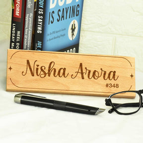 Wooden Engraved Custom Name Plate for Home