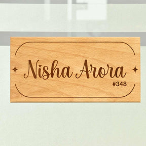 Wooden Engraved Custom Name Plate for Home
