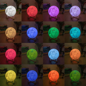 Personalised Touch Sensor 3D Moon Lamp