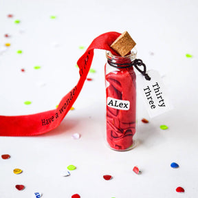 Ribbon In A Bottle - Birthday Milestone