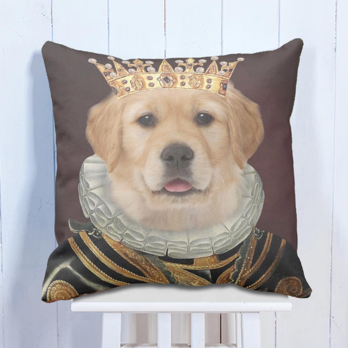 The King Personalised Pet Cushion