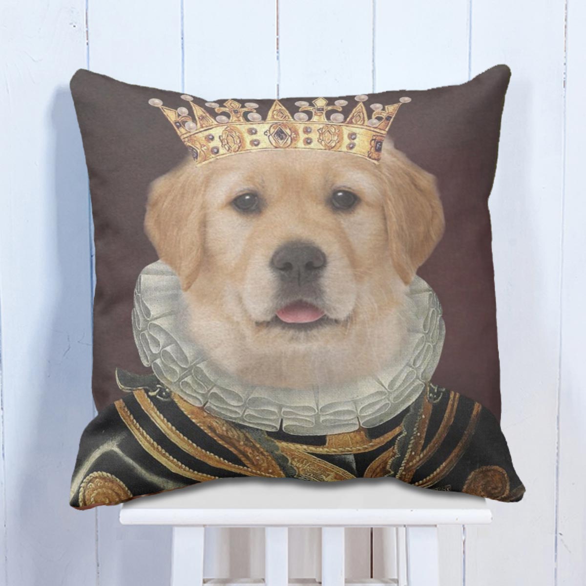 The King Personalised Pet Cushion