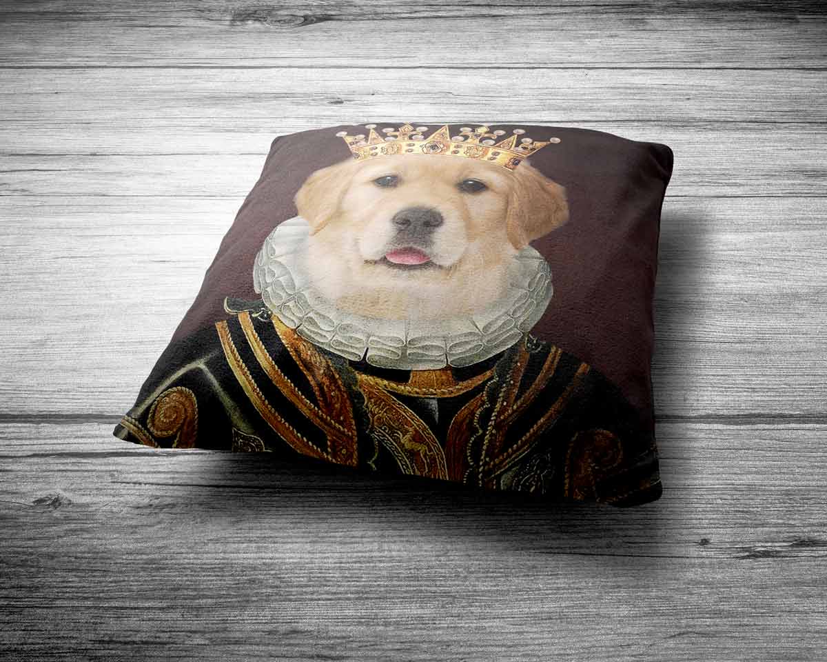 The King Personalised Pet Cushion