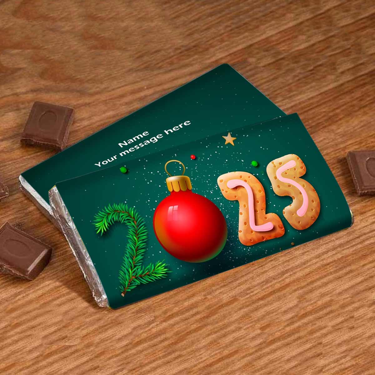 Personalised Chocolate Bar New Year