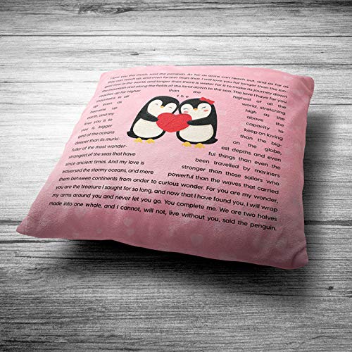 Love Cushion Cover in Penguin for Valentine
