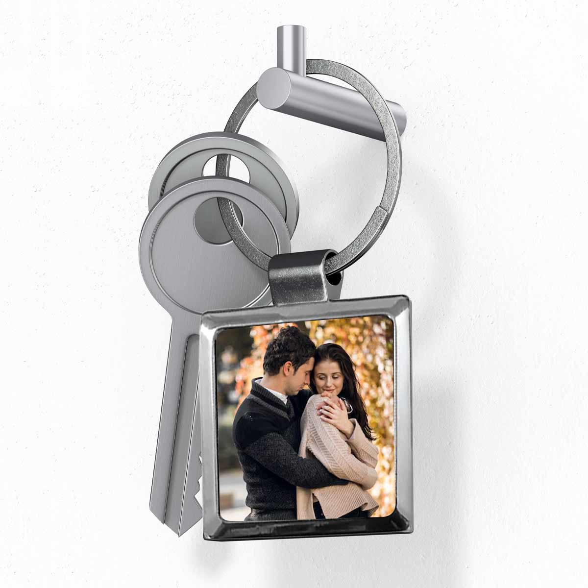 Personalised Square Metal Keychain