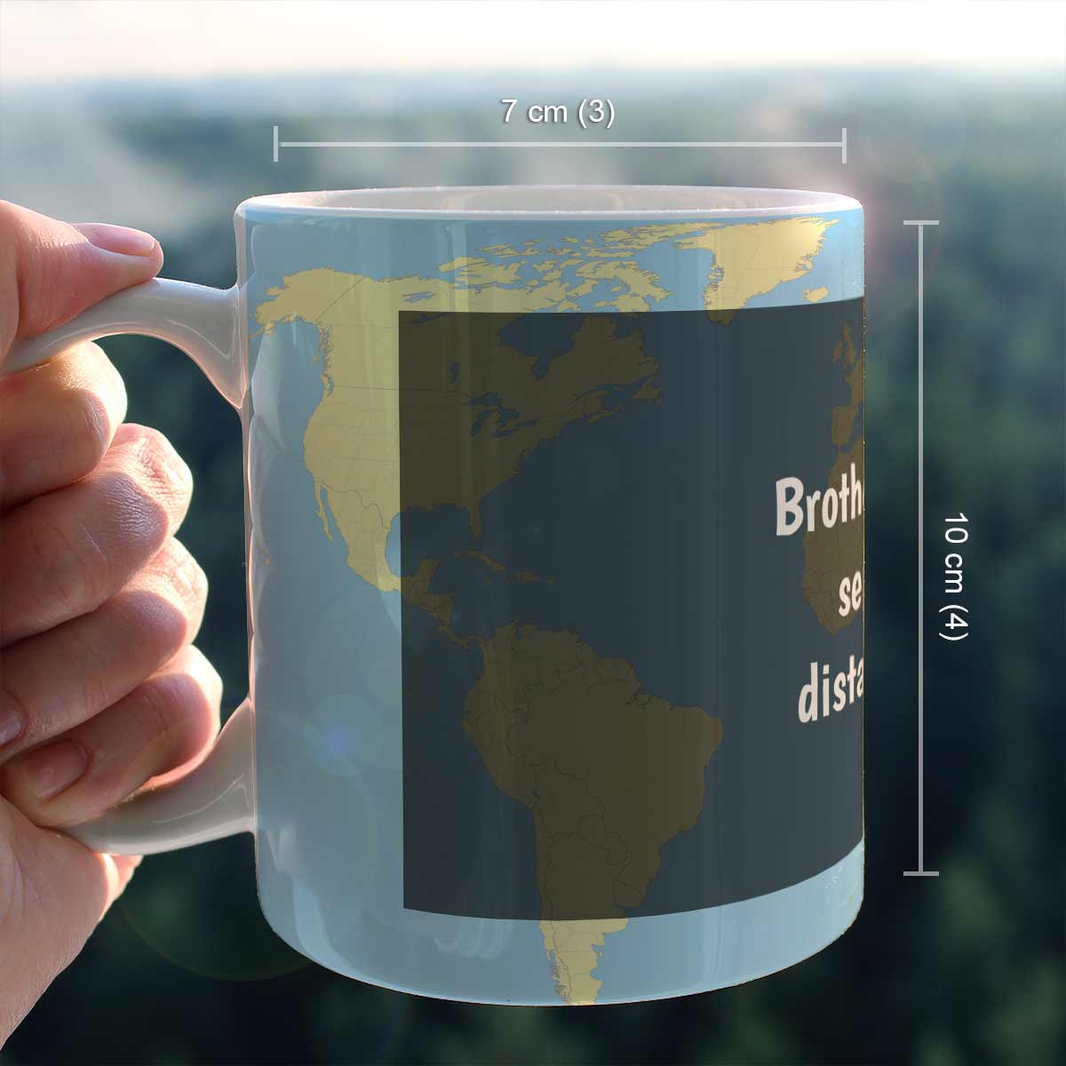 Brother and Sister Seprated by Distance Mug