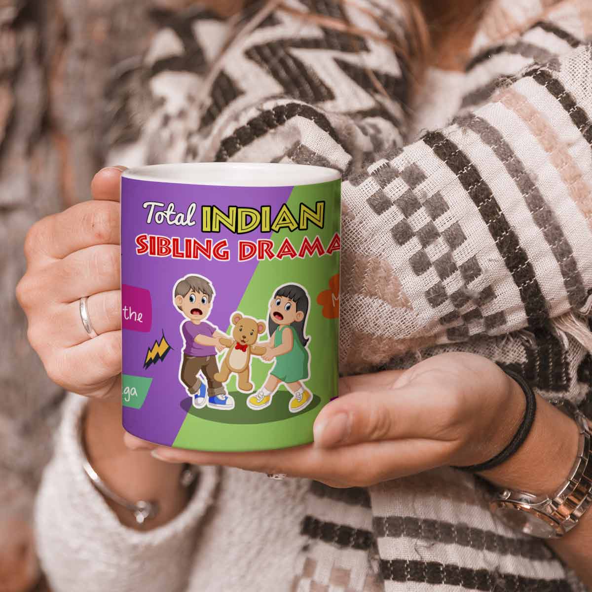 Indian Sibling Drama Mug