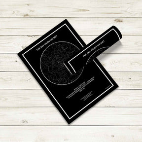 Personalized Sky Star Map For a Special Moment Black