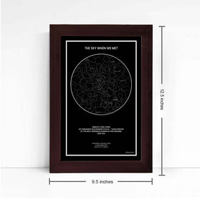 Personalized Sky Star Map For a Special Moment Black