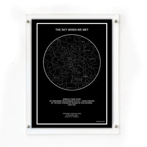 Personalized Sky Star Map For a Special Moment Black