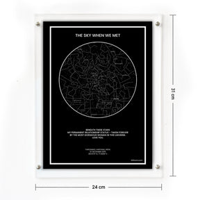 Personalized Sky Star Map For a Special Moment Black