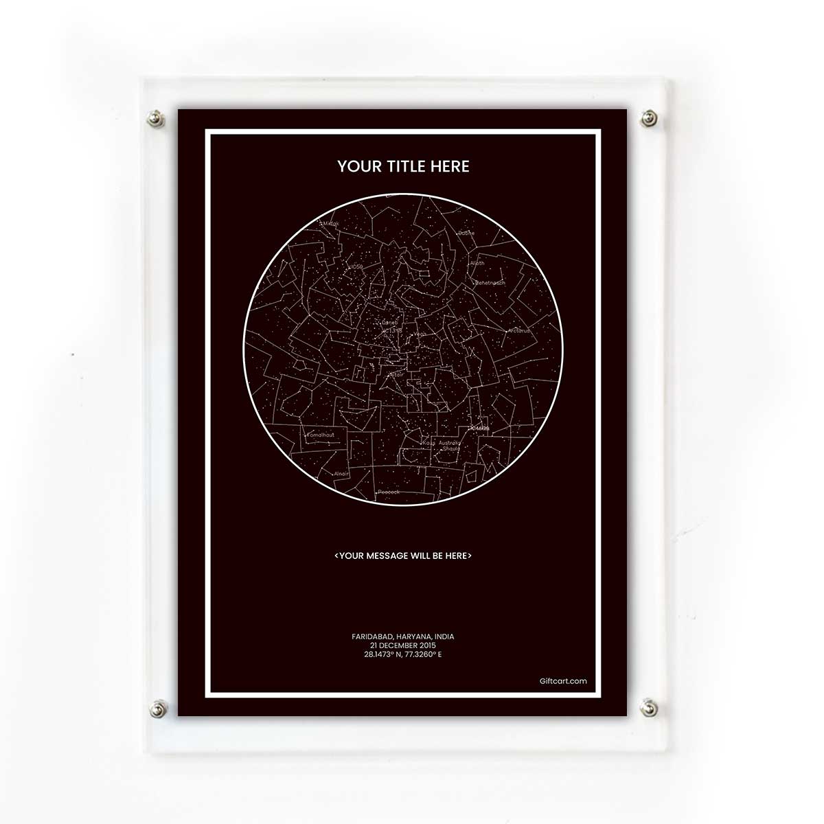 Personalized Sky Star Map For a Special Moment Aubergine