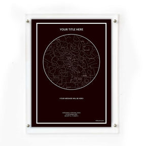 Personalized Sky Star Map For a Special Moment Aubergine