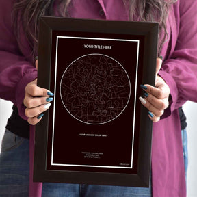 Personalized Sky Star Map For a Special Moment Aubergine