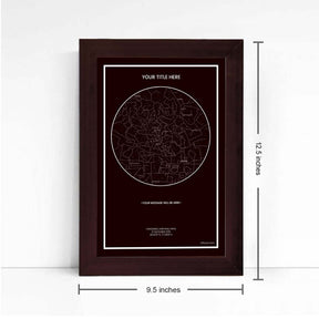 Personalized Sky Star Map For a Special Moment Aubergine