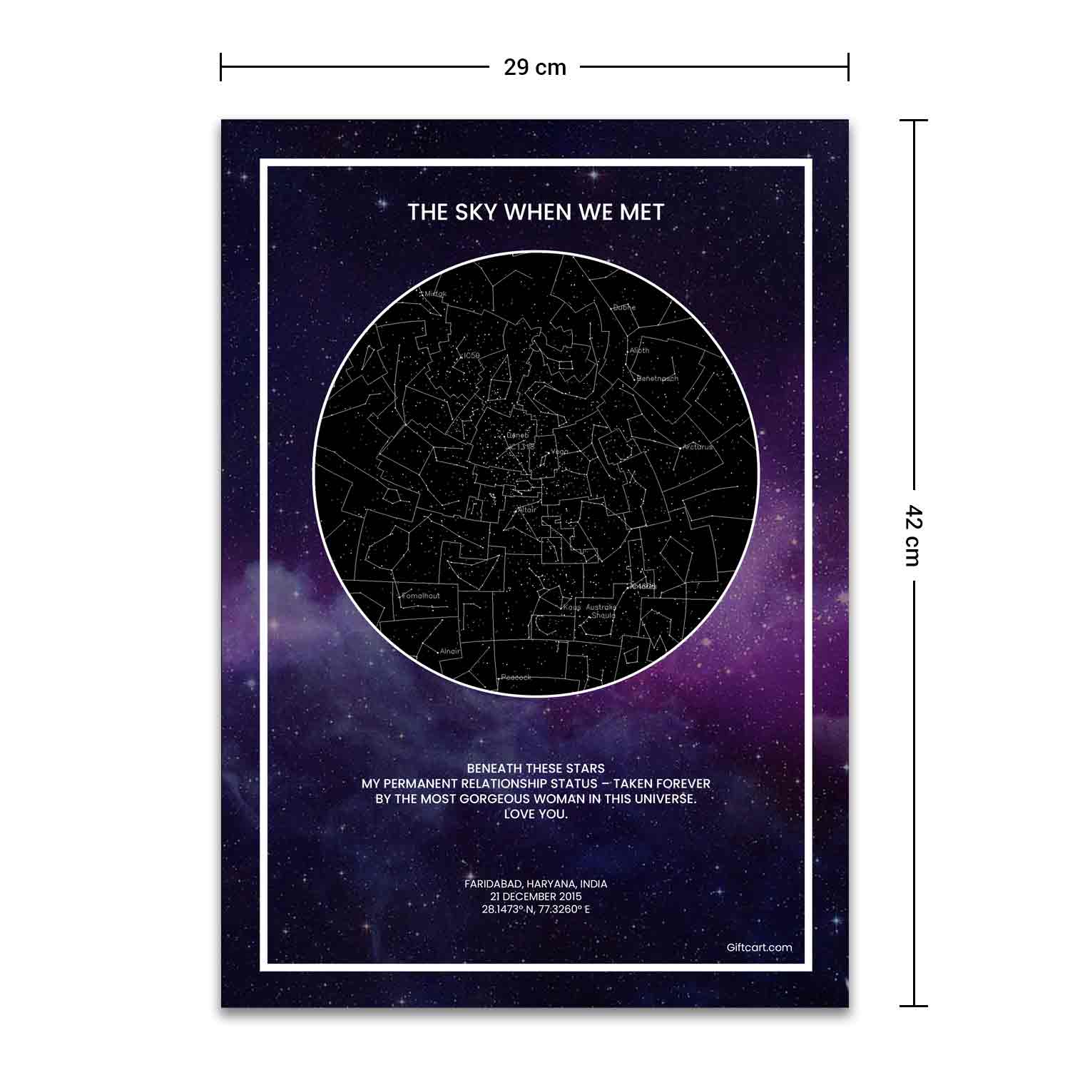 Personalized Sky Star Map For a Special Moment Galaxy