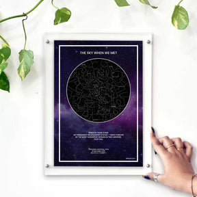 Personalized Sky Star Map For a Special Moment Blue