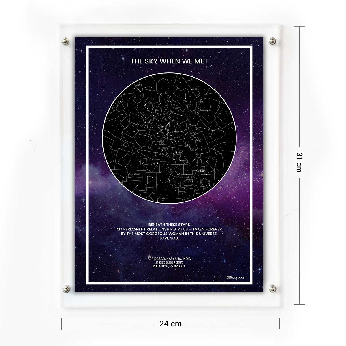 Personalized Sky Star Map For a Special Moment Galaxy