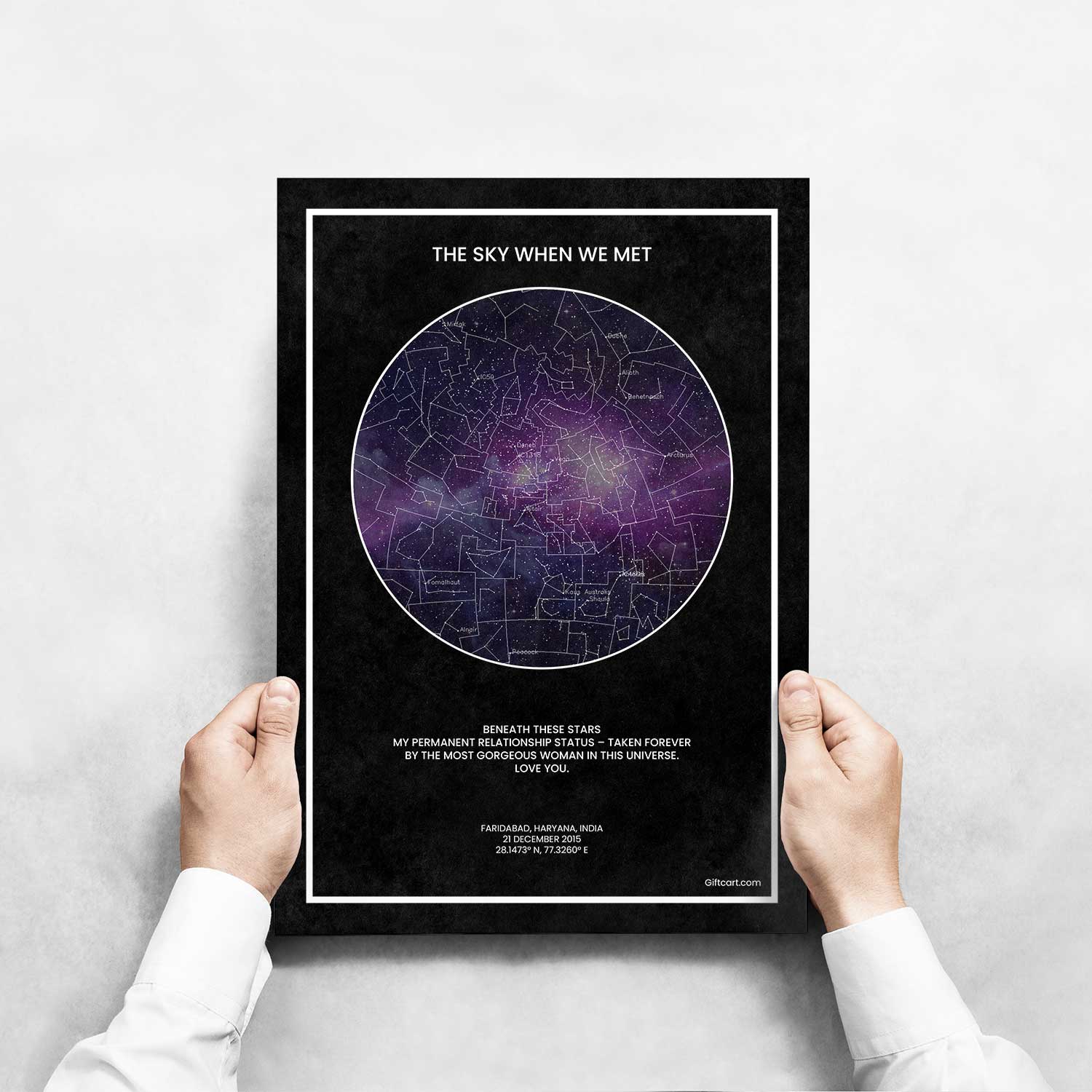 Personalized Sky Star Map For a Special Moment Milky Way