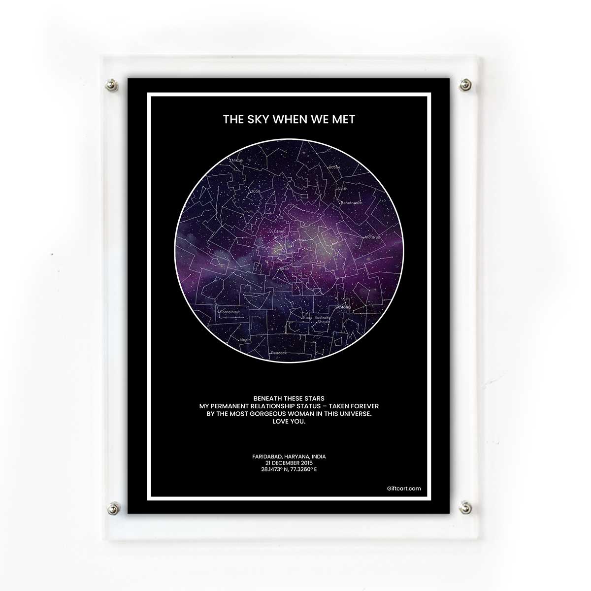 Personalized Sky Star Map For a Special Moment Milky Way