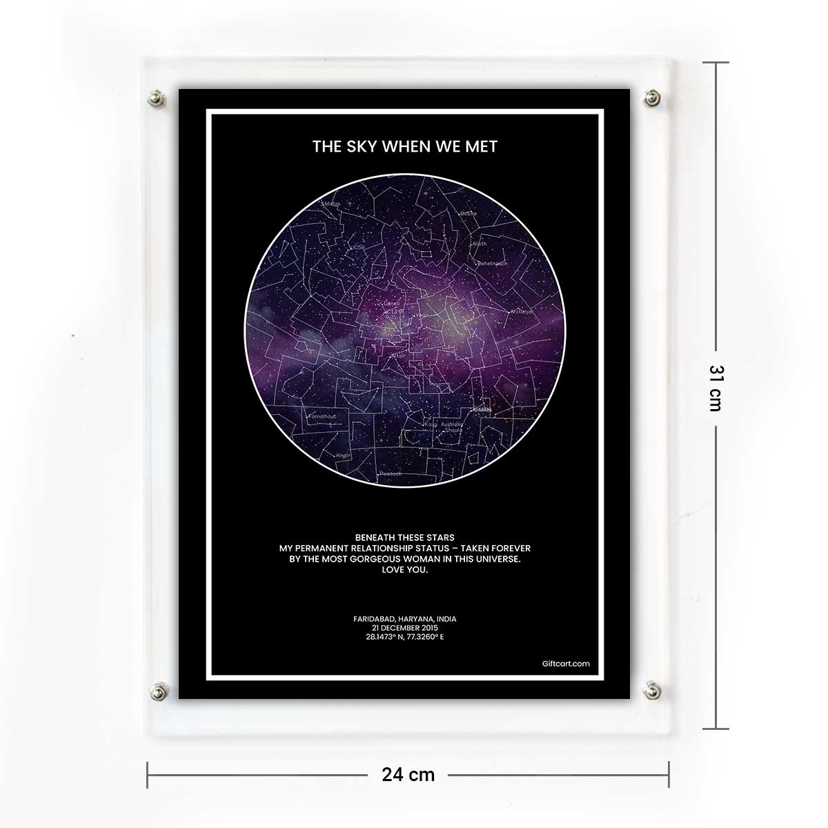 Personalized Sky Star Map For a Special Moment Milky Way