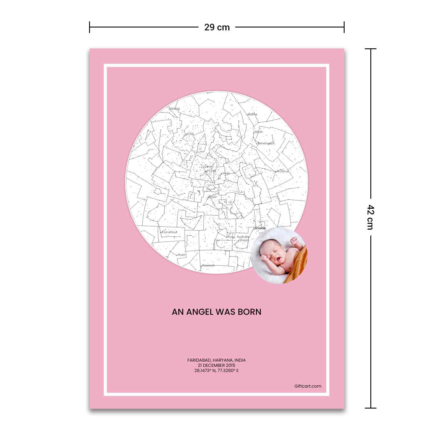 Personalized Sky Star Map For a Special Moment Baby Girl