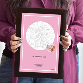 Personalized Sky Star Map For a Special Moment Baby Girl