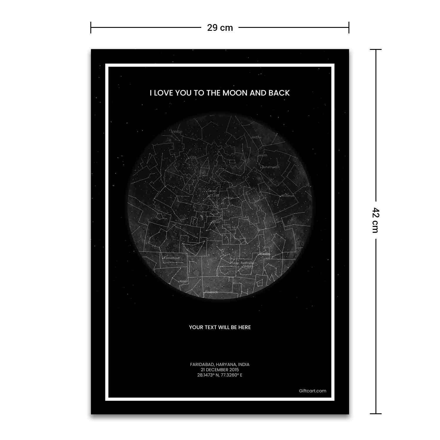 Personalized Sky Star Map For a Special Moment The Moon