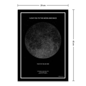 Personalized Sky Star Map For a Special Moment The Moon