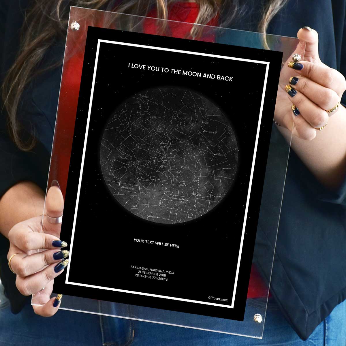 Personalized Sky Star Map For a Special Moment The Moon