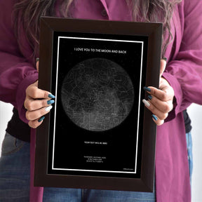 Personalized Sky Star Map For a Special Moment The Moon