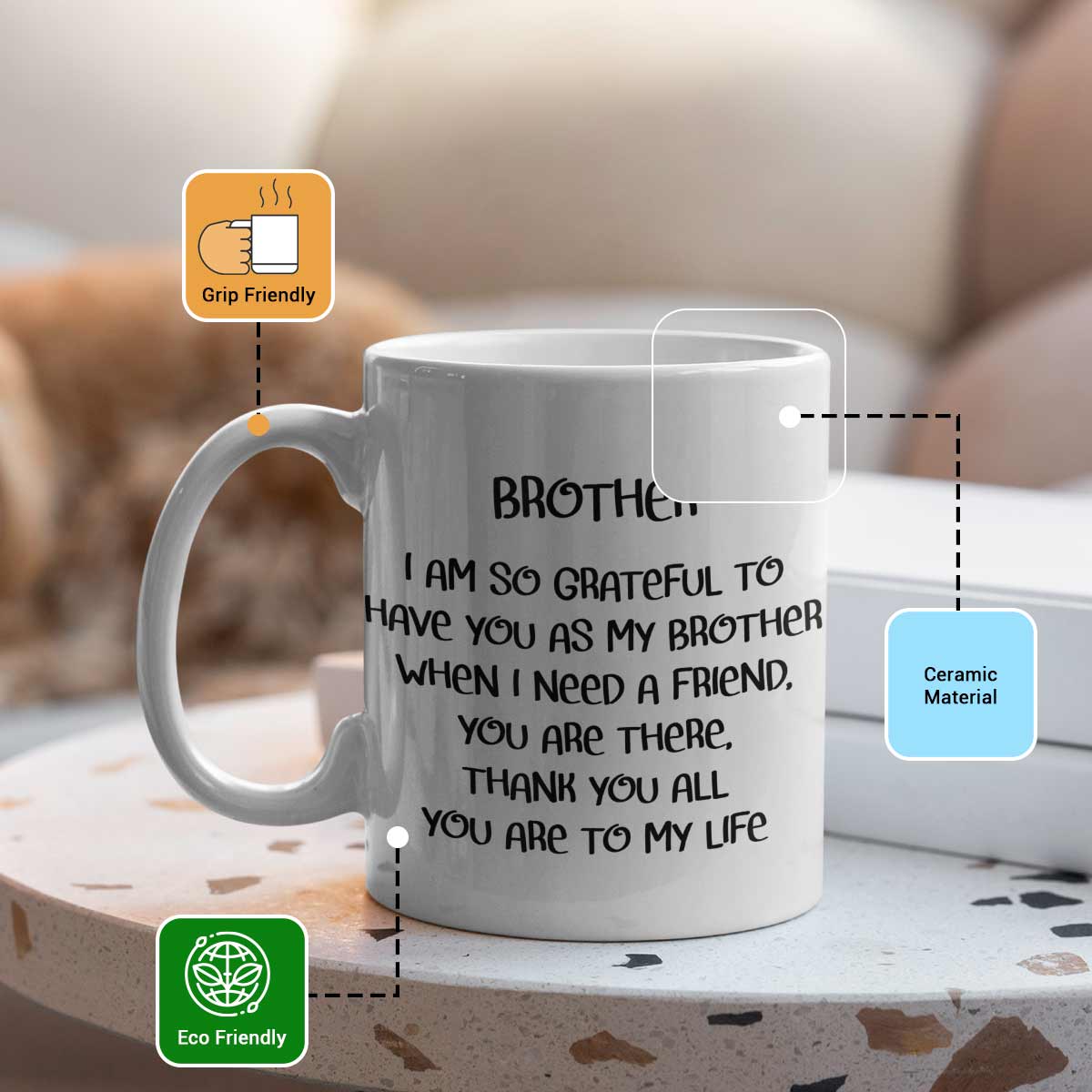 I am Grateful to have you as my Brother Mug